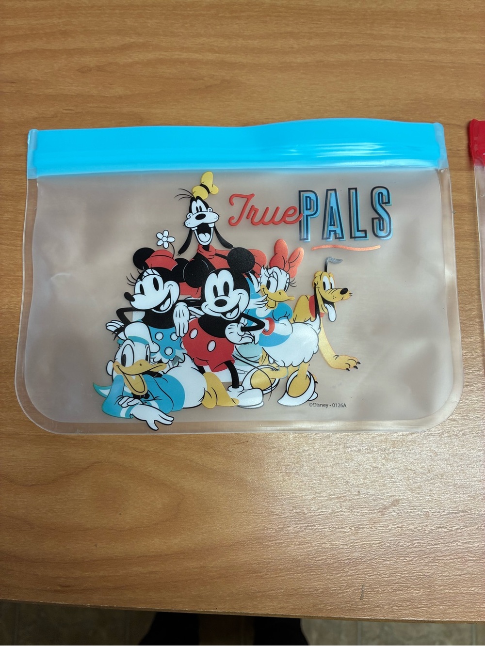 Disney True Pals Clear Zip Pouch with Bright Blue Seal